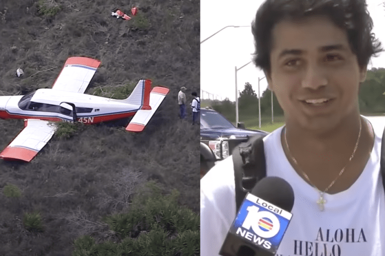A person taking a selfie with a helicopter in the background