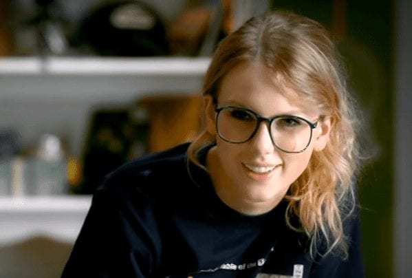 Taylor Swift wearing glasses