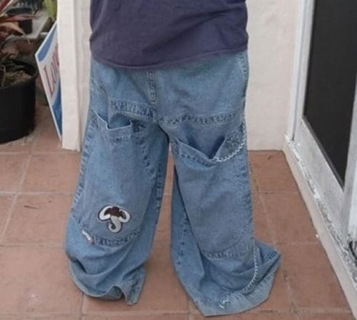 A person wearing jeans