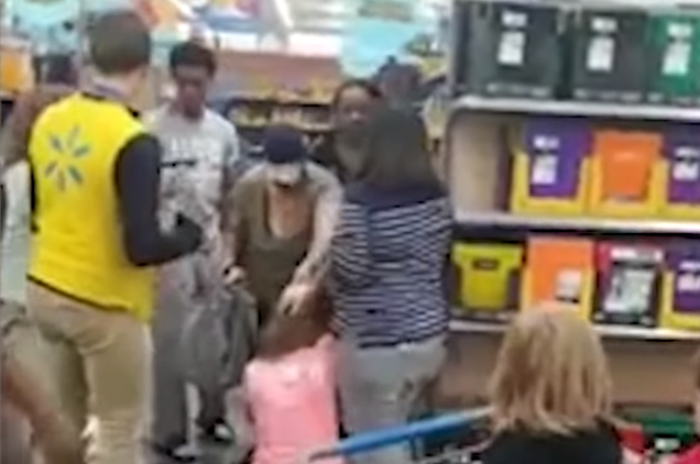 A group of people in a store