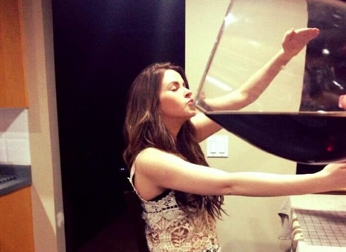 A woman taking a selfie