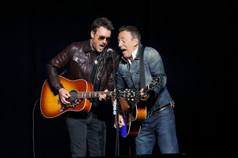 Bruce Springsteen, Eric Church playing guitars