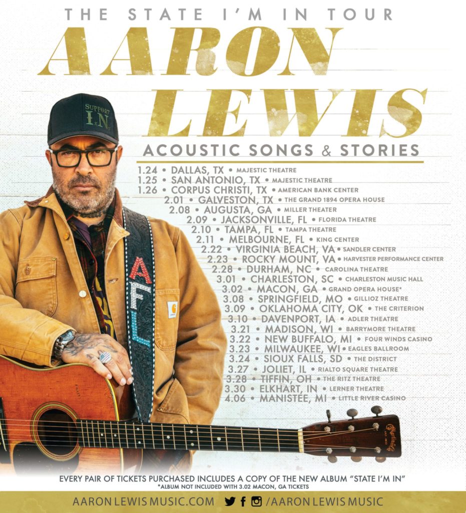 Aaron Lewis Announces Acoustic Storytelling Tour, Along With New Album