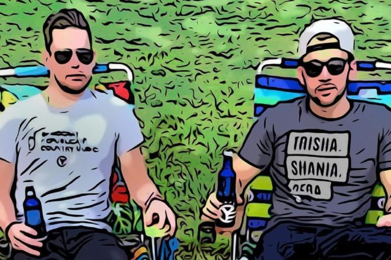 Two men wearing sunglasses