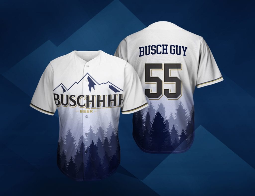 busch light baseball jersey