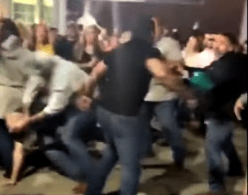 A group of people dancing