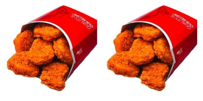 A box of chicken nuggets
