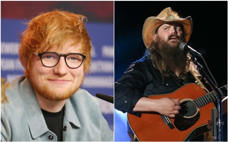Ed Sheeran, Chris Stapleton are posing for a picture