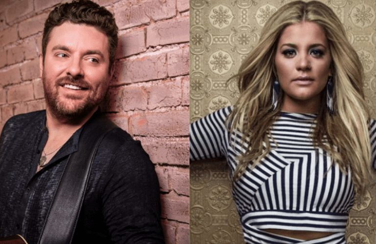 Chris Young, Lauren Alaina are posing for a picture