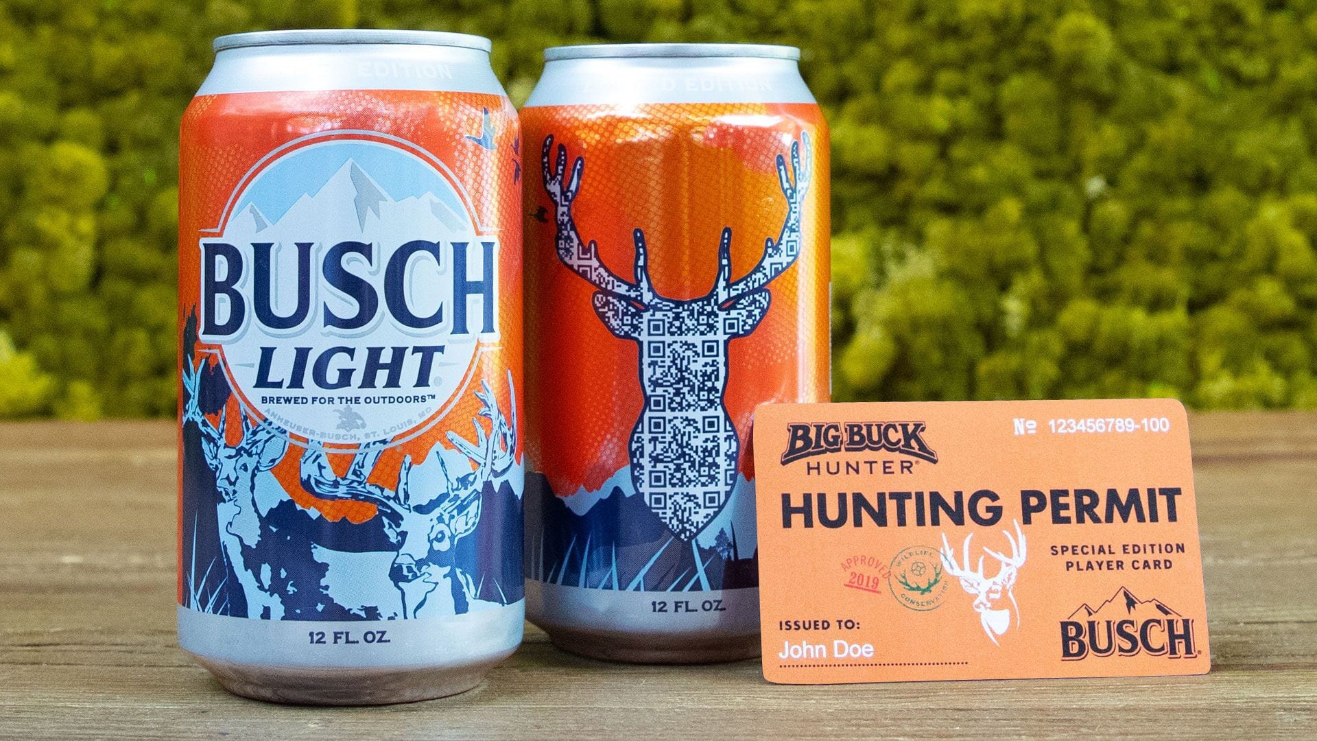 Busch Light Big Buck Hunter Edition Outdoors Orange Fishing 2019 Ltd Ed Bee...