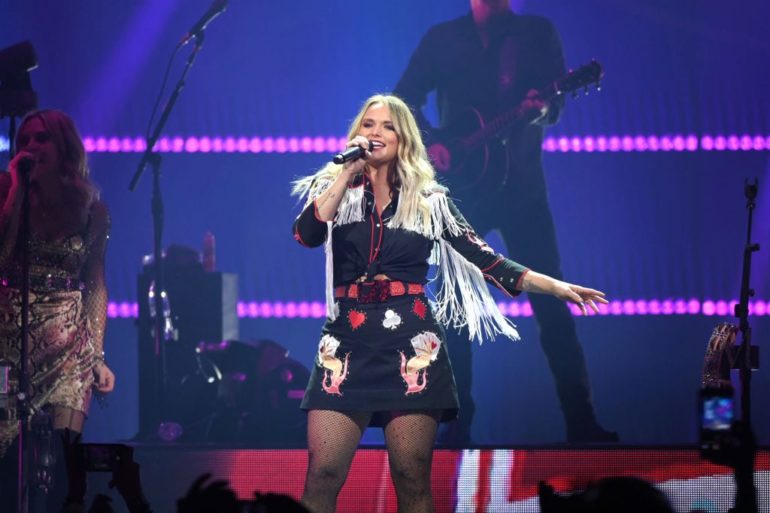 Miranda Lambert singing on a stage