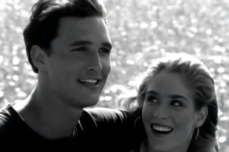 Matthew McConaughey and woman smiling