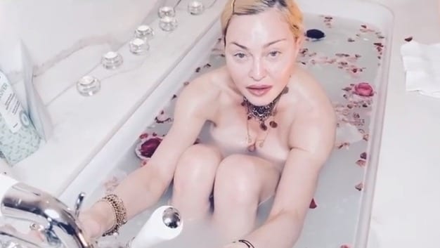 A person in a bathtub