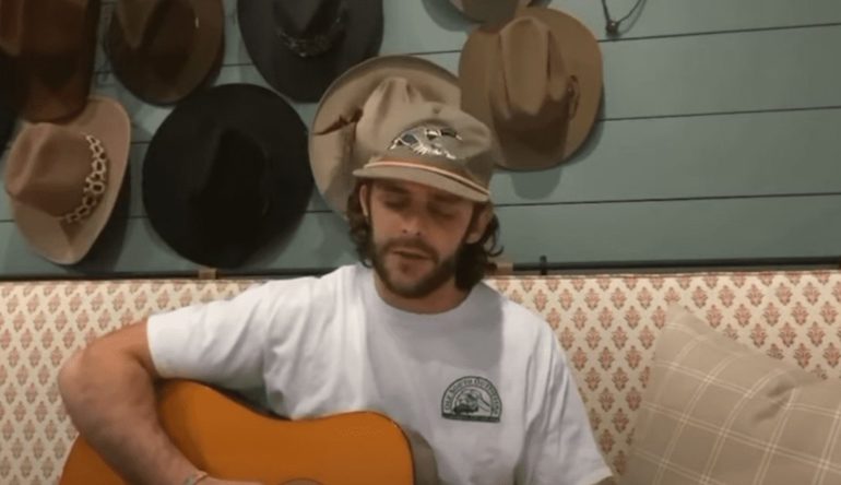 Thomas Rhett wearing a hat