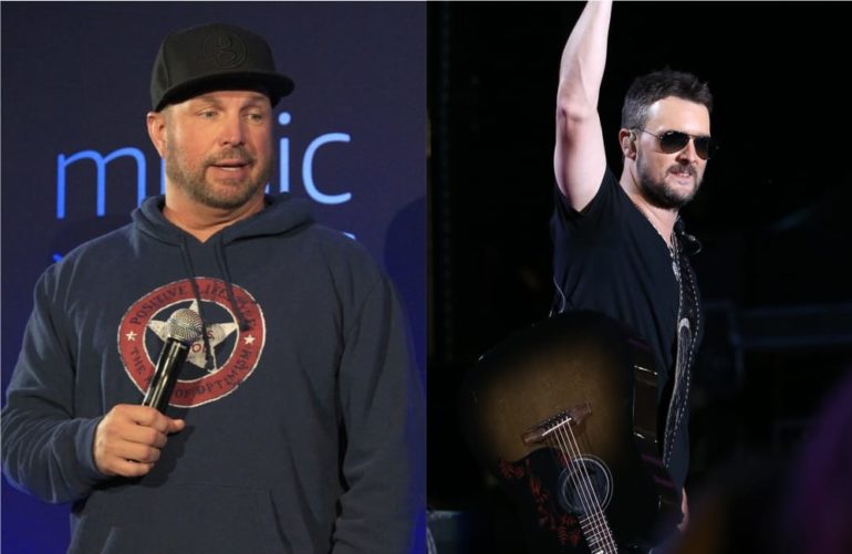 Garth Brooks, Eric Church are posing for a picture