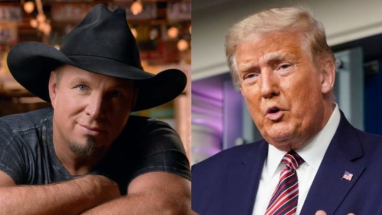 Donald Trump, Garth Brooks are posing for a picture