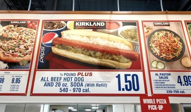 A hot dog and a bowl of rice on a tray