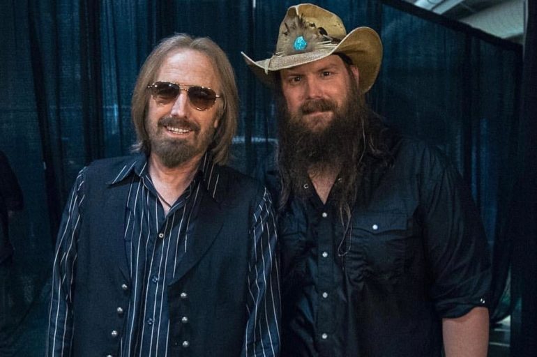 Tom Petty, Chris Stapleton posing for a picture