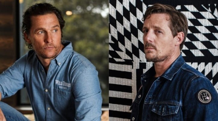 Matthew McConaughey, Sturgill Simpson are posing for a picture