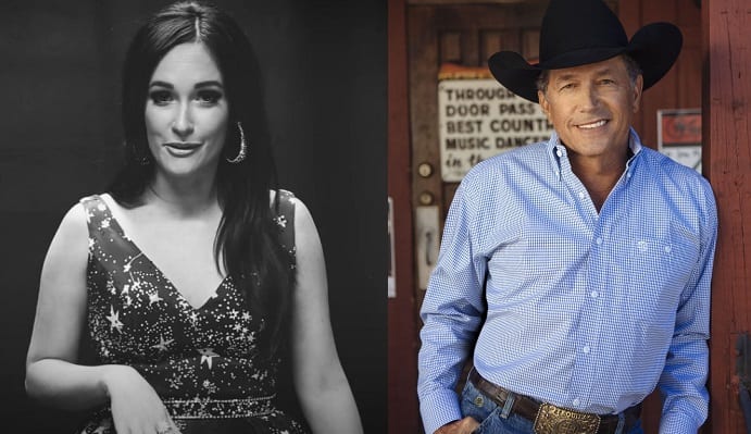 Kacey Musgraves, George Strait are posing for a picture