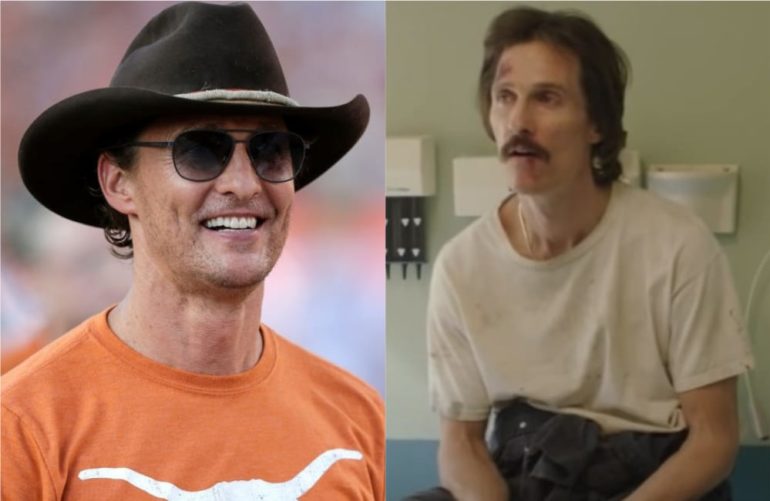 Matthew McConaughey wearing a hat and sunglasses