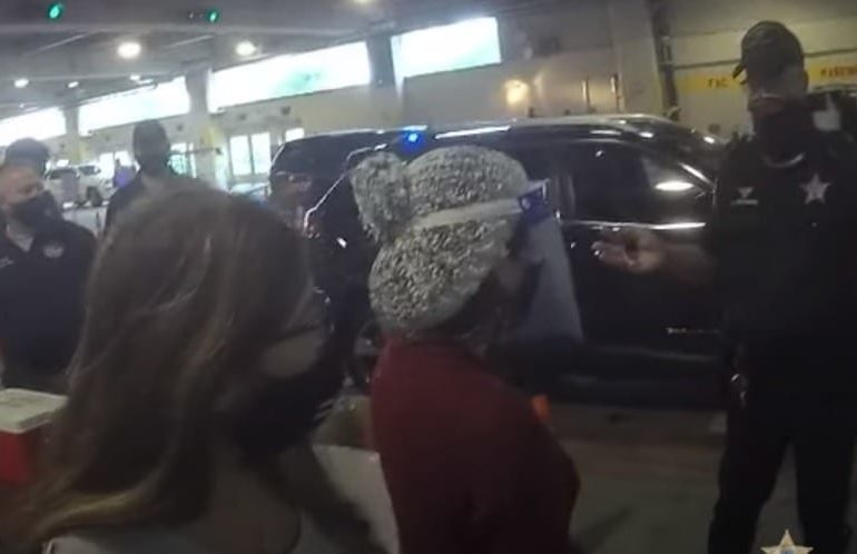 A group of people in a car