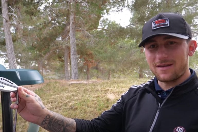 Johnny Manziel holding a stick