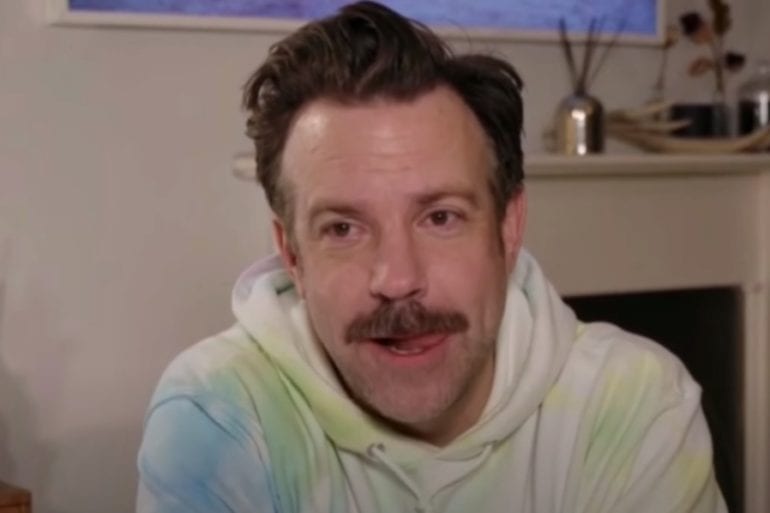 Jason Sudeikis with a mustache
