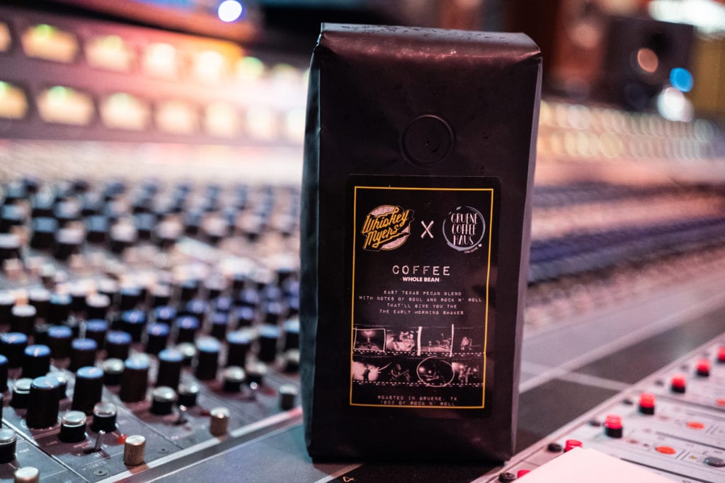 Whiskey Myers coffee in the studio