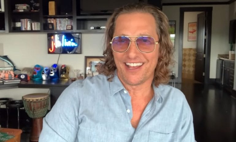 Matthew McConaughey wearing glasses