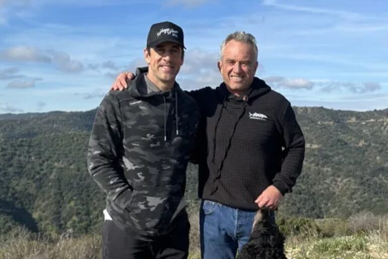 Aaron Rodgers and Robert Kennedy Jr.