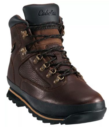 A black boot with laces