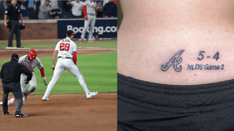 Braves fan tattoo