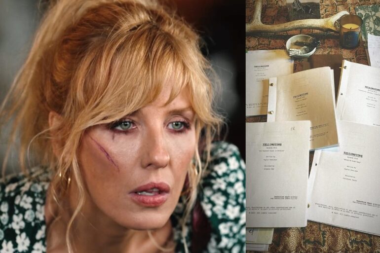 Kelly Reilly with a book