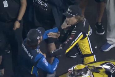 Ryan Blaney Carson Hocevar fight