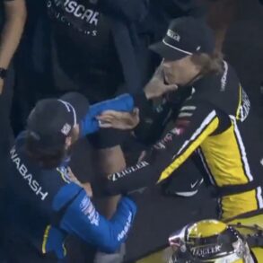 Ryan Blaney Carson Hocevar fight
