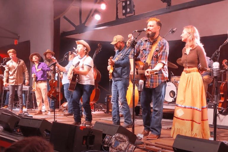 A group of people on a stage