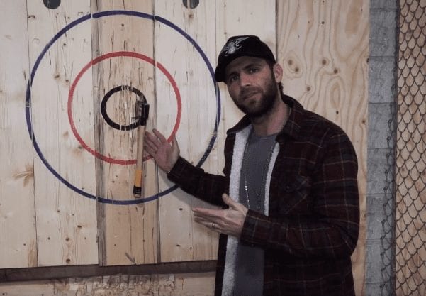 Canaan Smith holding a drawing