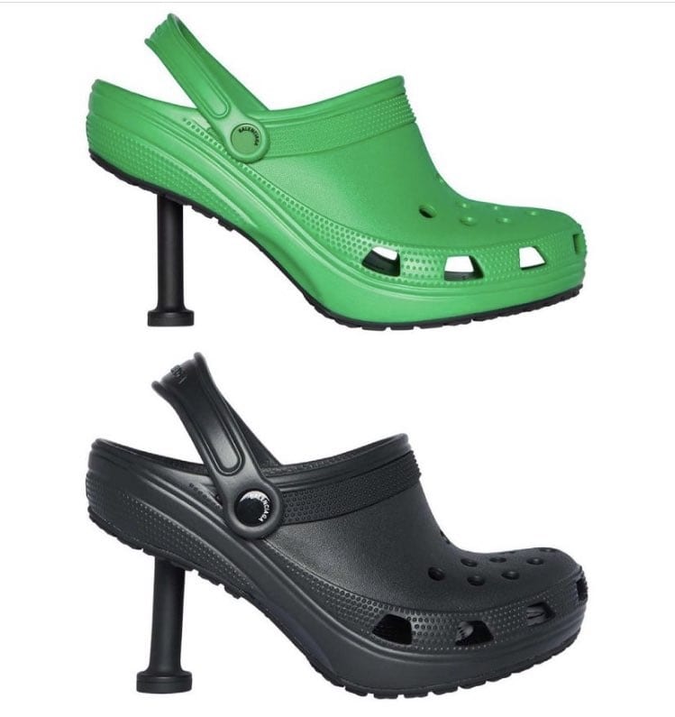 A green and black shoe