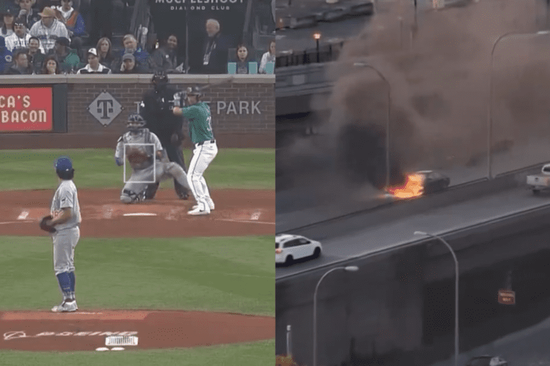 Chicago Cubs car fire