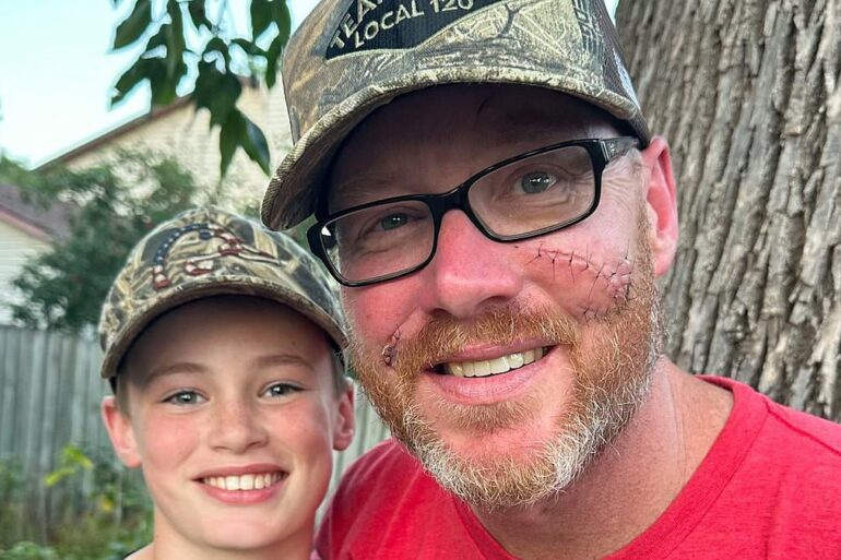 Ryan Beierman and son