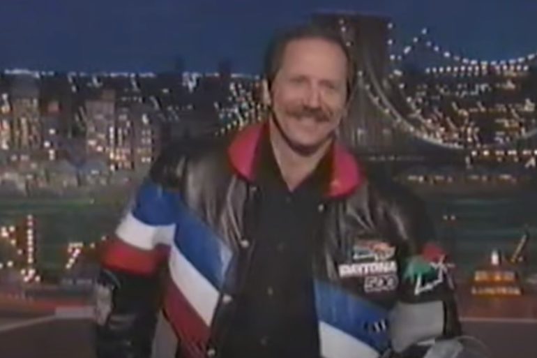 Dale Earnhardt in a black jacket