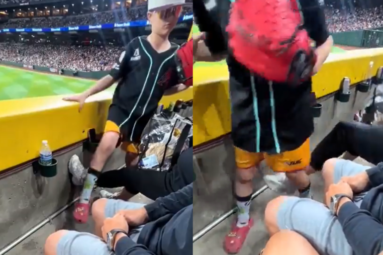 dbacks fan gets kicked