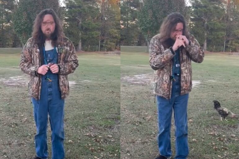 Man with duck call