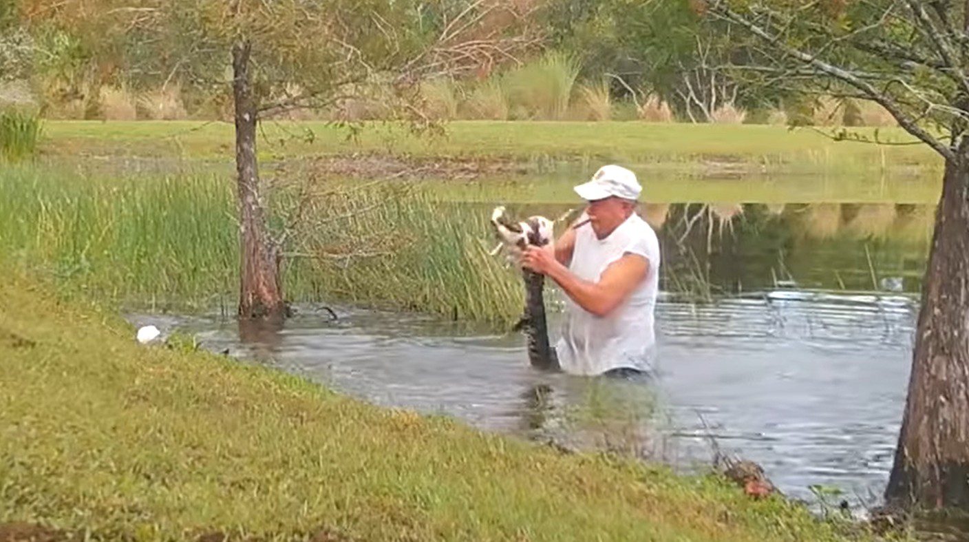 Florida Man Goes Viral For Heroically Diving Into A Pond To Pull His Dog From The Jaws Of An Alligator