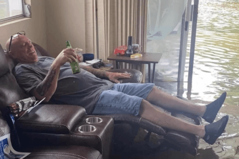 Florida man flood recliner
