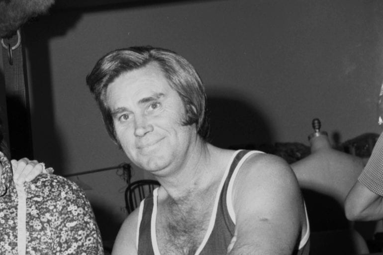 George Jones with a mustache