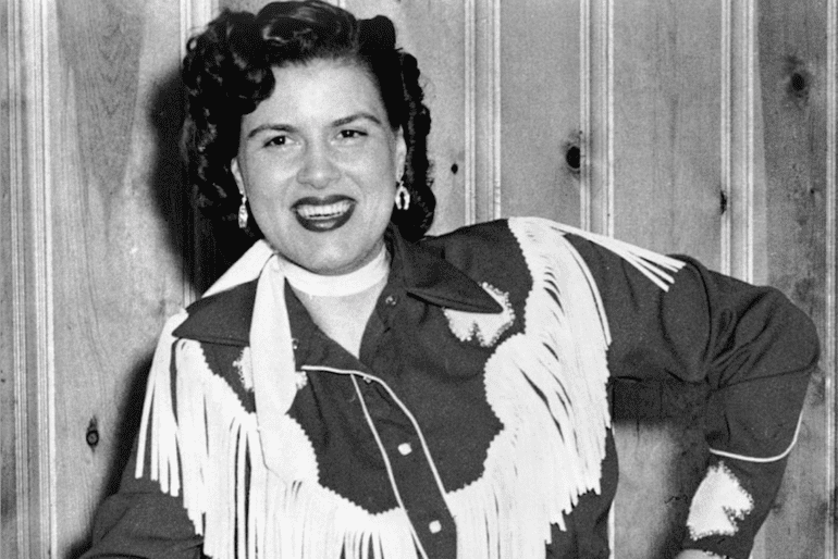 Patsy Cline with curly hair