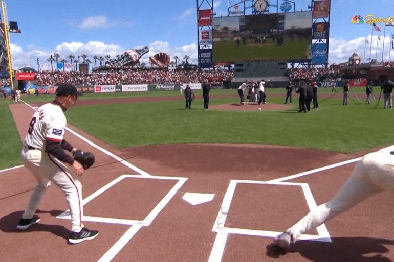 Giants first pitch
