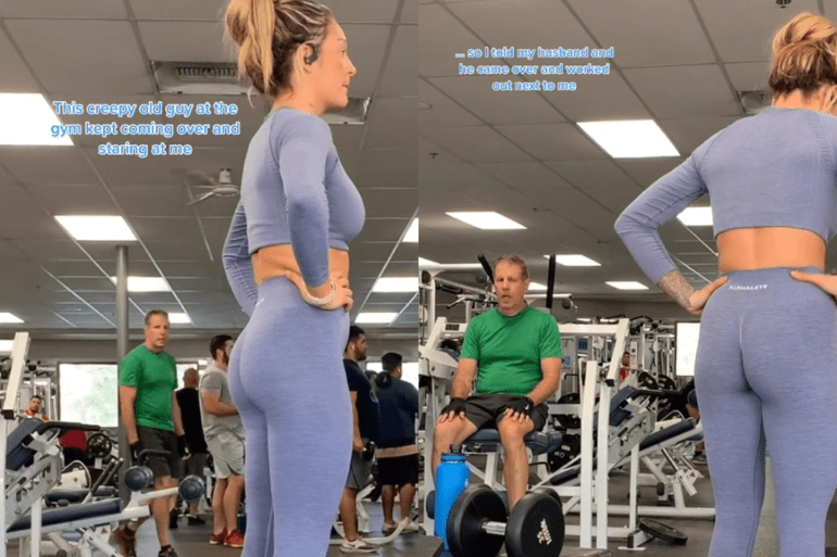 A group of people exercising in a gym